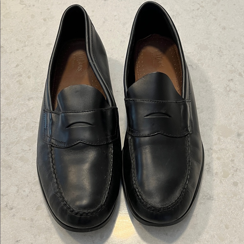 Bass Weejuns Black Leather Loafers 13 D Great Condition